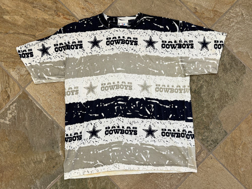 Vintage Dallas Cowboys All Over Print Football TShirt, Size XL