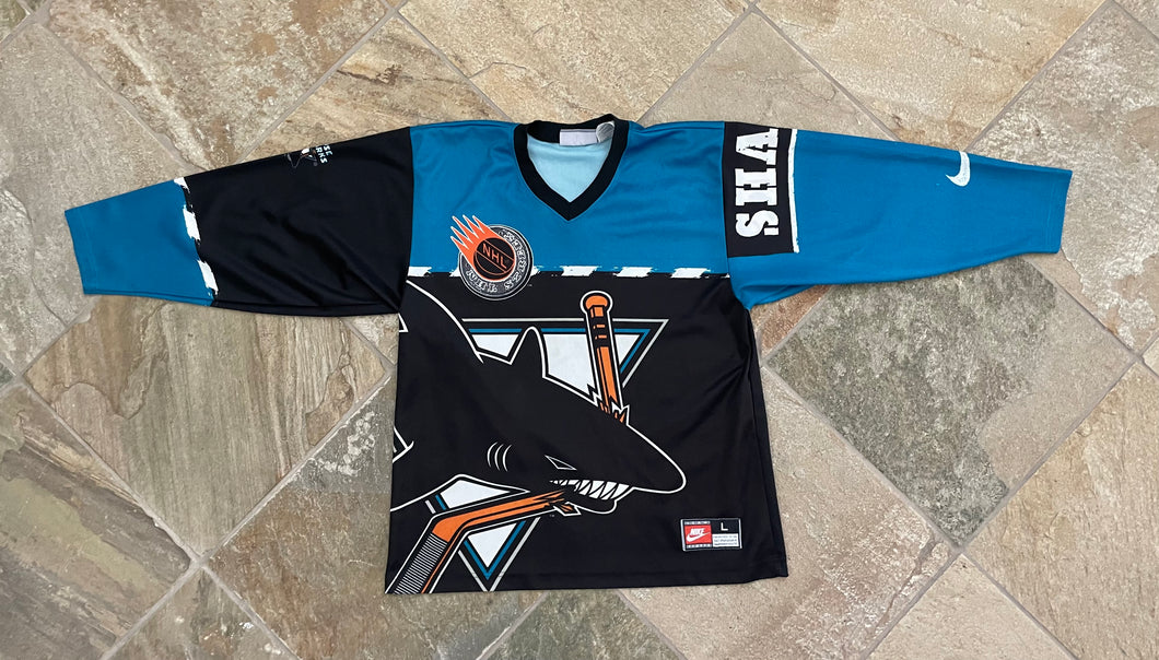 Vintage San Jose Sharks Nike Street Hockey Jersey, Size Large