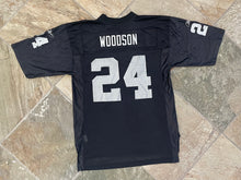 Load image into Gallery viewer, Vintage Oakland Raiders Charles Woodson Reebok Football Jersey, Size Medium
