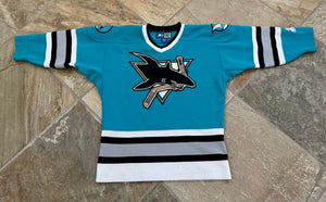 Vintage San Jose Sharks Starter Hockey Jersey, Size Youth S/M, 8-10