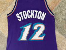 Load image into Gallery viewer, Vintage Utah Jazz John Stockton Champion Basketball Jersey, Size 44, Large
