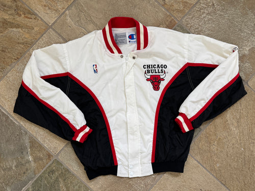 Vintage Chicago Bulls Champion Warmup Basketball Jacket, Size Large