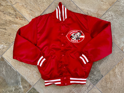 Vintage Cincinnati Reds Johnny Bench Chalk Line Satin Baseball Jacket, Size Medium