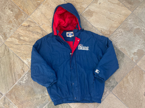 Vintage New England Patriots Starter Parka Football Jacket, Size Large