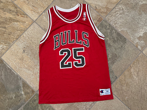 Vintage Chicago Bulls Steve Kerr Champion Basketball Jersey, Size 48, XL
