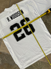 Load image into Gallery viewer, Vintage Oakland Raiders Rod Woodson Reebok Football Jersey, Size XL