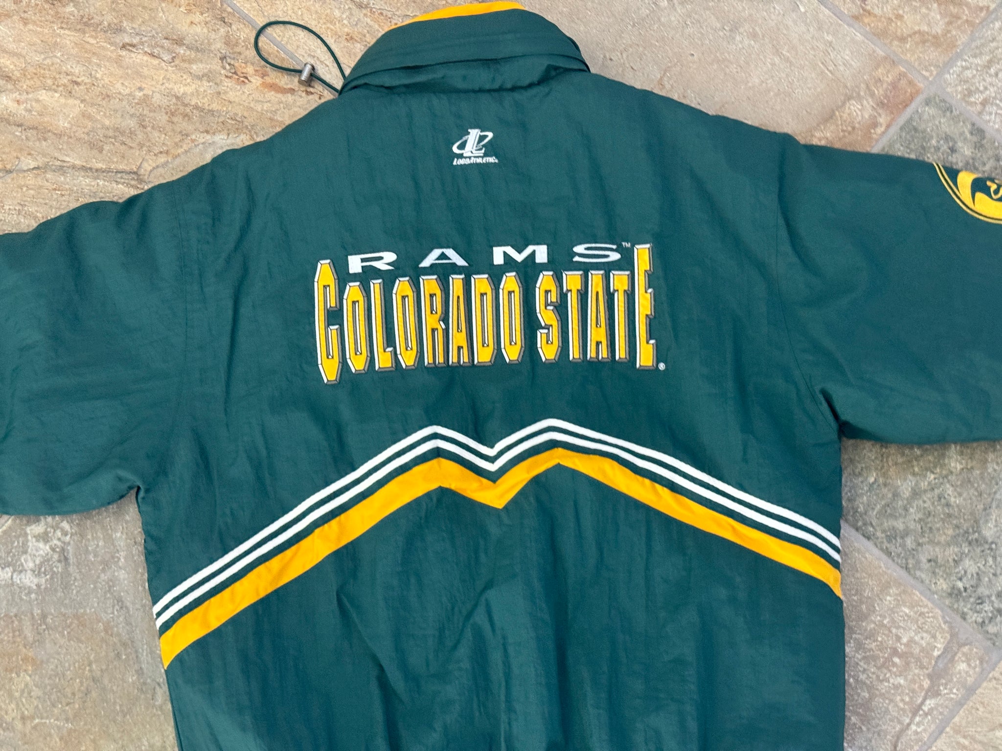 Vintage Pro Player Colorado State Rams Jacket Adult XLarge hot Green Fleece jacket