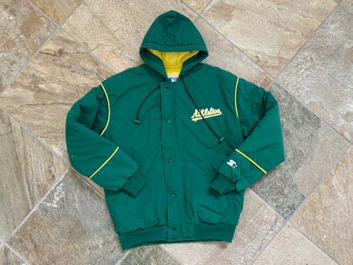 Vintage Oakland Athletics Starter Parka Baseball Jacket, Size Medium