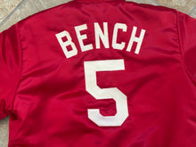 Load image into Gallery viewer, Vintage Cincinnati Reds Johnny Bench Chalk Line Satin Baseball Jacket, Size Medium