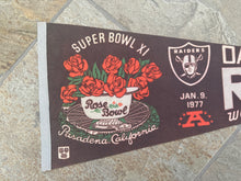 Load image into Gallery viewer, Vintage Oakland Raiders 1977 Super Bowl XI Football Pennant