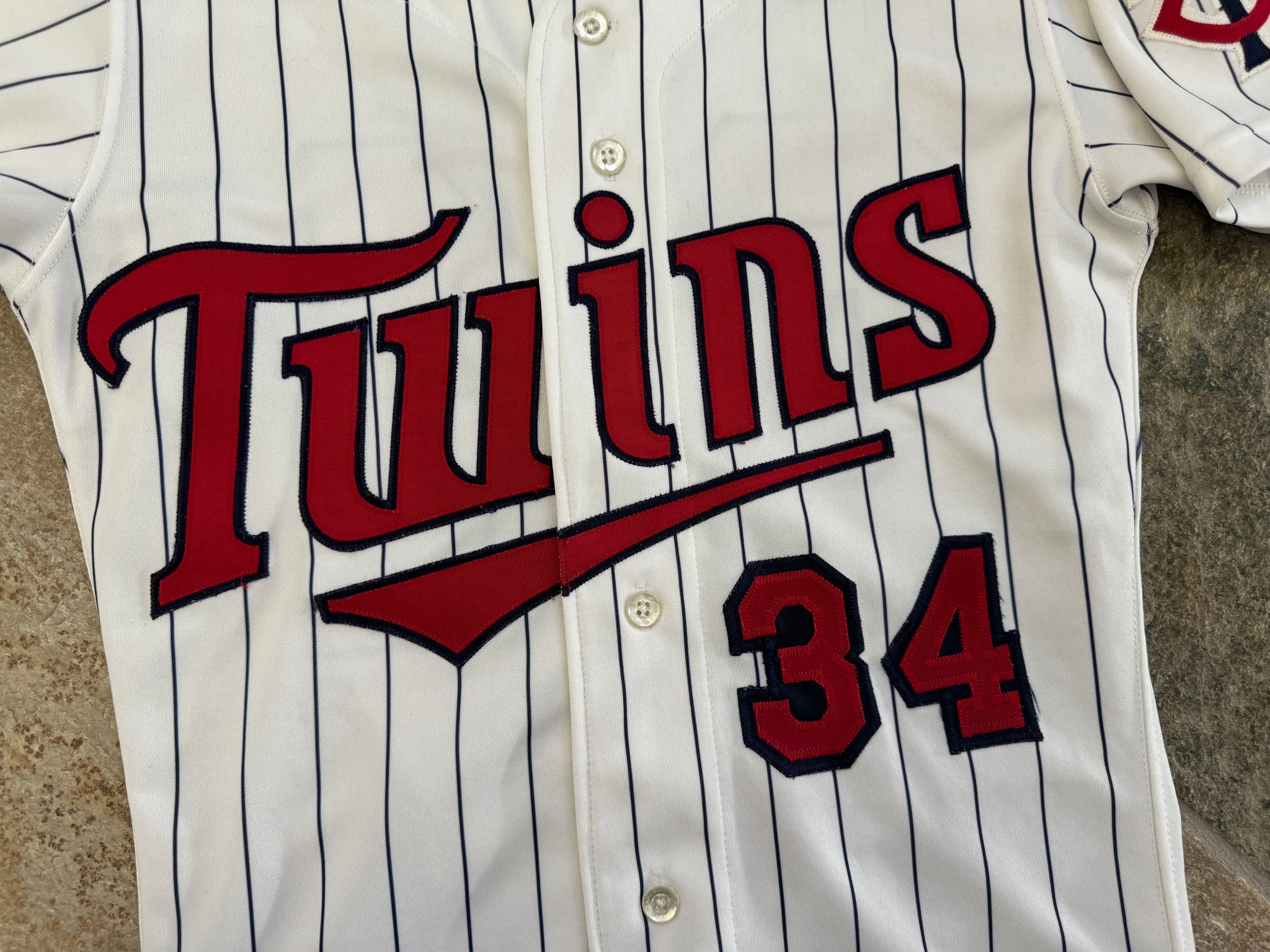 Vintage Minnesota Twins Kirby Puckett Rawlings Baseball Jersey Size 3 Stuck In The 90s Sports