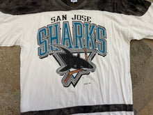 Load image into Gallery viewer, Vintage San Jose Sharks Logo 7 Hockey TShirt, Size Large