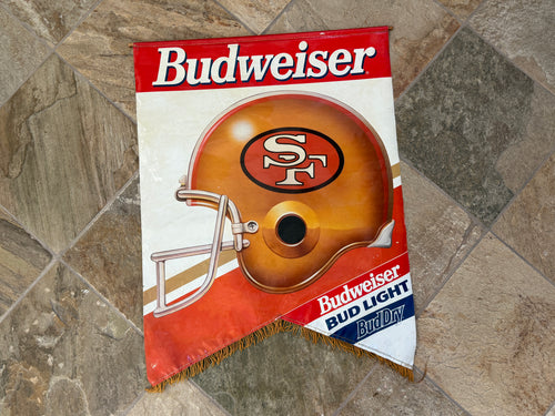 Vintage San Francisco 49ers Budweiser Banner Flag Bar Display ###