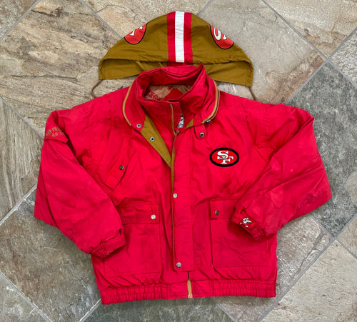 Vintage San Francisco 49ers Triple FAT Goose Parka Football Jacket, Size Medium