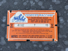 Load image into Gallery viewer, 1964 Yonkers Raceway Club House Guest Season Pass Ticket, Horse Racing