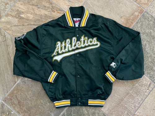 Vintage Oakland Athletics Starter Satin Baseball Jacket, Size Large