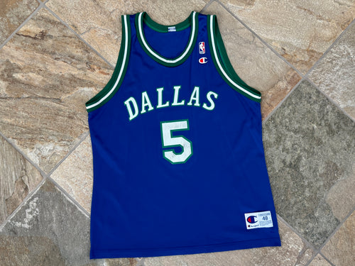 Vintage Dallas Mavericks Jason Kidd Champion Basketball Jersey, Size 48, XL