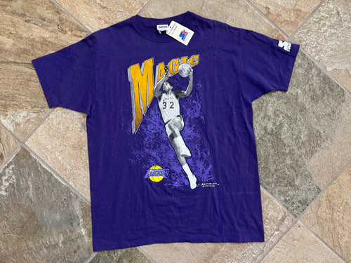 Vintage Los Angeles Lakers Magic Johnson Starter Basketball TShirt, Size XL