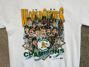 Vintage Oakland Athletics Salem 1989 World Series Baseball Sweatshirt, Size Large