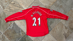 Vintage Liverpool FC Gary McAllister Reebok Long Sleeve Soccer Jersey, Size Large