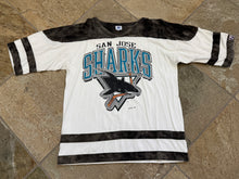 Load image into Gallery viewer, Vintage San Jose Sharks Logo 7 Hockey TShirt, Size Large