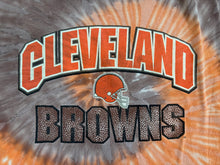 Load image into Gallery viewer, Vintage Cleveland Browns Tie Dye Football TShirt, Size Large