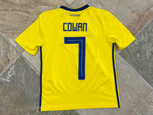 Load image into Gallery viewer, Sweden Swedish National Team Cowan Adidas Soccer Jersey, Size Youth Large, 12-14