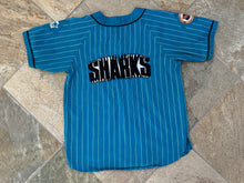 Load image into Gallery viewer, Vintage San Jose Sharks Starter Pinstripe Hockey Jersey, Size Large