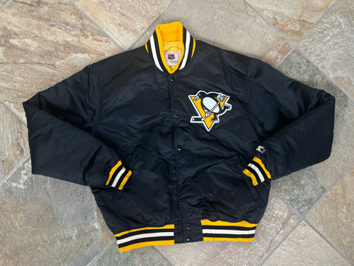 Vintage Pittsburgh Penguins Starter Satin Hockey Jacket, Size XL