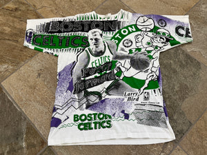 Vintage Boston Celtic Larry Bird Magic Johnson T’s AOP Basketball TShirt, Size Large