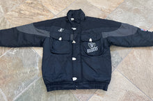 Load image into Gallery viewer, Vintage Oakland Raiders Logo Athletic Parka Football Jacket, Size Medium
