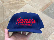 Load image into Gallery viewer, Vintage late Kansas Jayhawks Sports Specialties Script Snapback College Hat