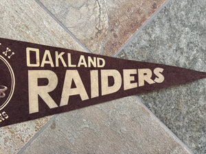 Vintage Oakland Raiders 1977 Super Bowl XI Champions Football Pennant