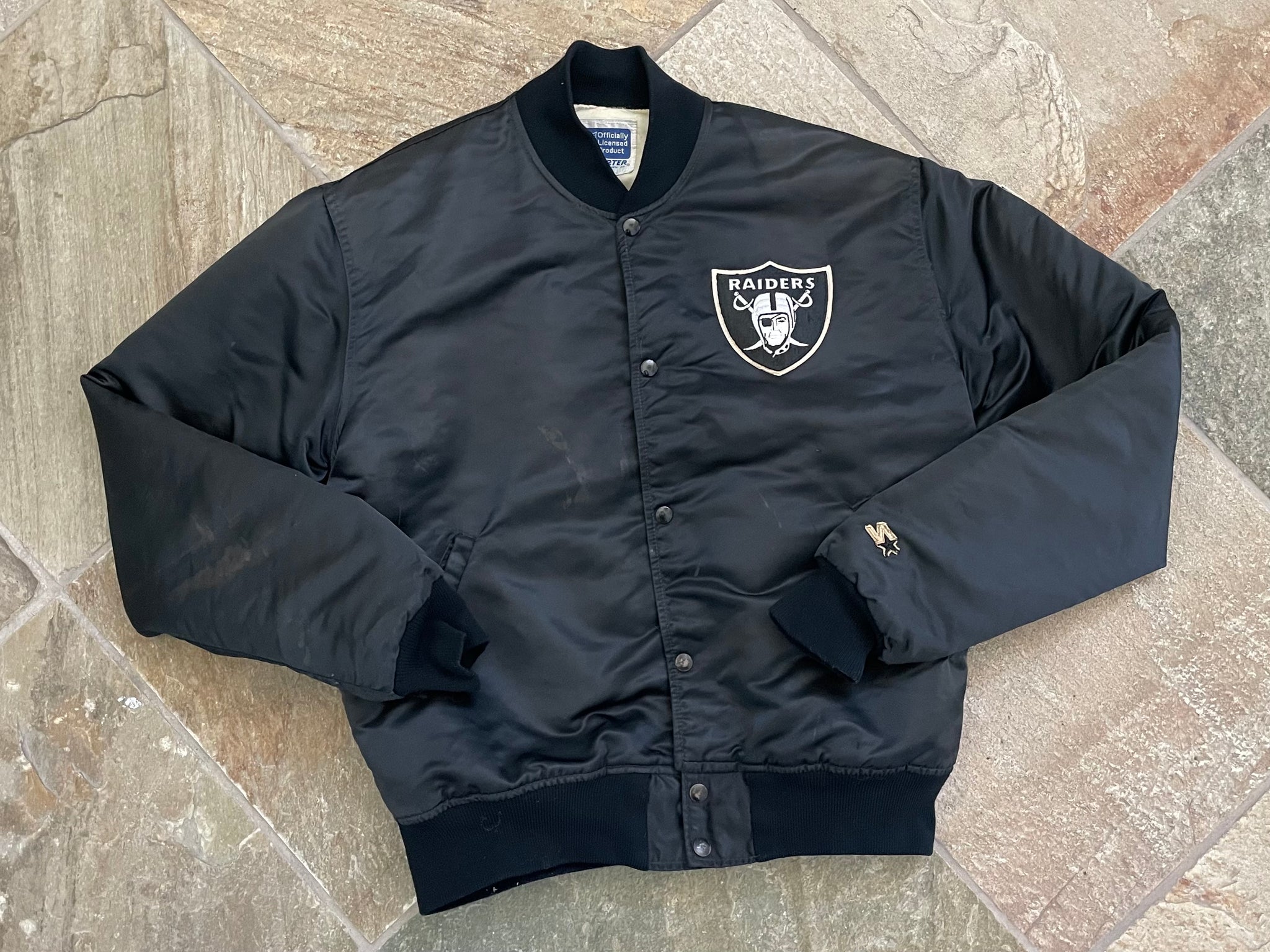 Vintage 80s NFL Los Angeles Raiders Starter Bomber Jacket - L