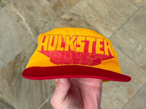 Vintage Hulk Hogan Hulkster Rules WWF WWE Snapback Wrestling Hat ***