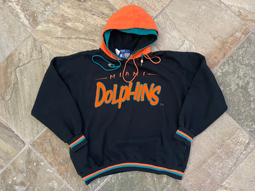 Vintage Miami Dolphins Starter Double Hood Football Sweatshirt, Size Large