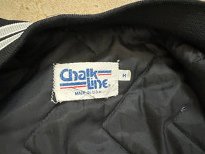 Vintage Los Angeles Raiders Chalk Line Satin Football Jacket, Size Medium