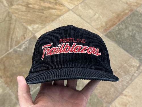 Vintage Portland Trailblazers Sports Specialties Corduroy Script Basketball Hat