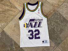 Load image into Gallery viewer, Vintage Utah Jazz Karl Malone Champion Basketball Jersey, Size 36, Small
