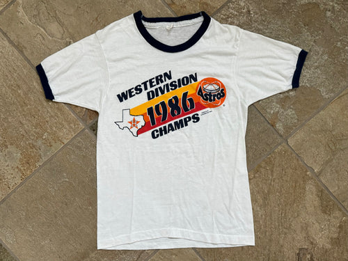 Vintage Houston Astros 1986 Western Champs Baseball TShirt, Size Medium