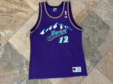 Load image into Gallery viewer, Vintage Utah Jazz John Stockton Champion Basketball Jersey, Size 44, Large