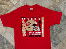 Load image into Gallery viewer, Vintage San Francisco 49ers Trench Western Division Champs Football TShirt, Size Large