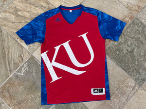 Kansas Jayhawks Frank Mason III Game Worn Adidas Basketball Warm Up College TShirt, Size Large