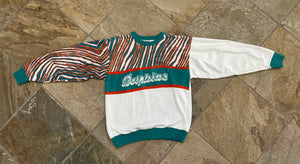 Vintage Miami Dolphins Zubaz Cliff Engle Sweater Football Sweatshirt, Size Small