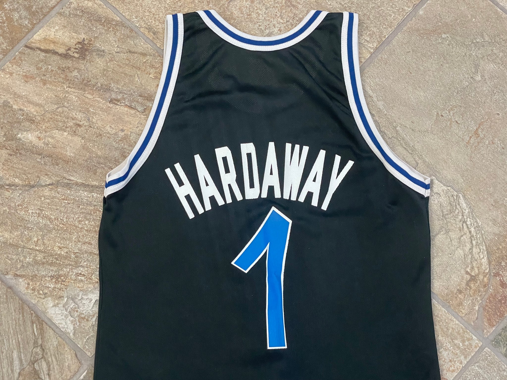 Vintage 90's Penny Hardaway CHAMPION Orlando Magic Blue Jersey Size 40