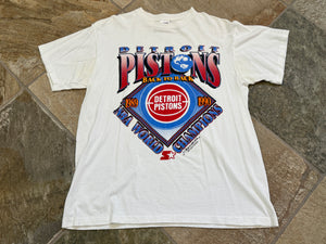 Vintage Detroit Pistons Starter 1990 NBA Champions Basketball TShirt, Size Large