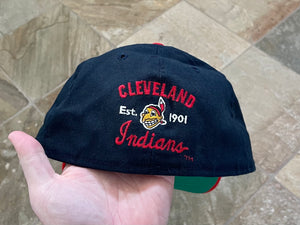 Vintage Cleveland Indians Roman Script Pro Fitted Baseball Hat, Size 7 1/2