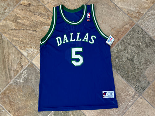 Vintage Dallas Mavericks Jason Kidd Champion Basketball Jersey, Size 48, XL