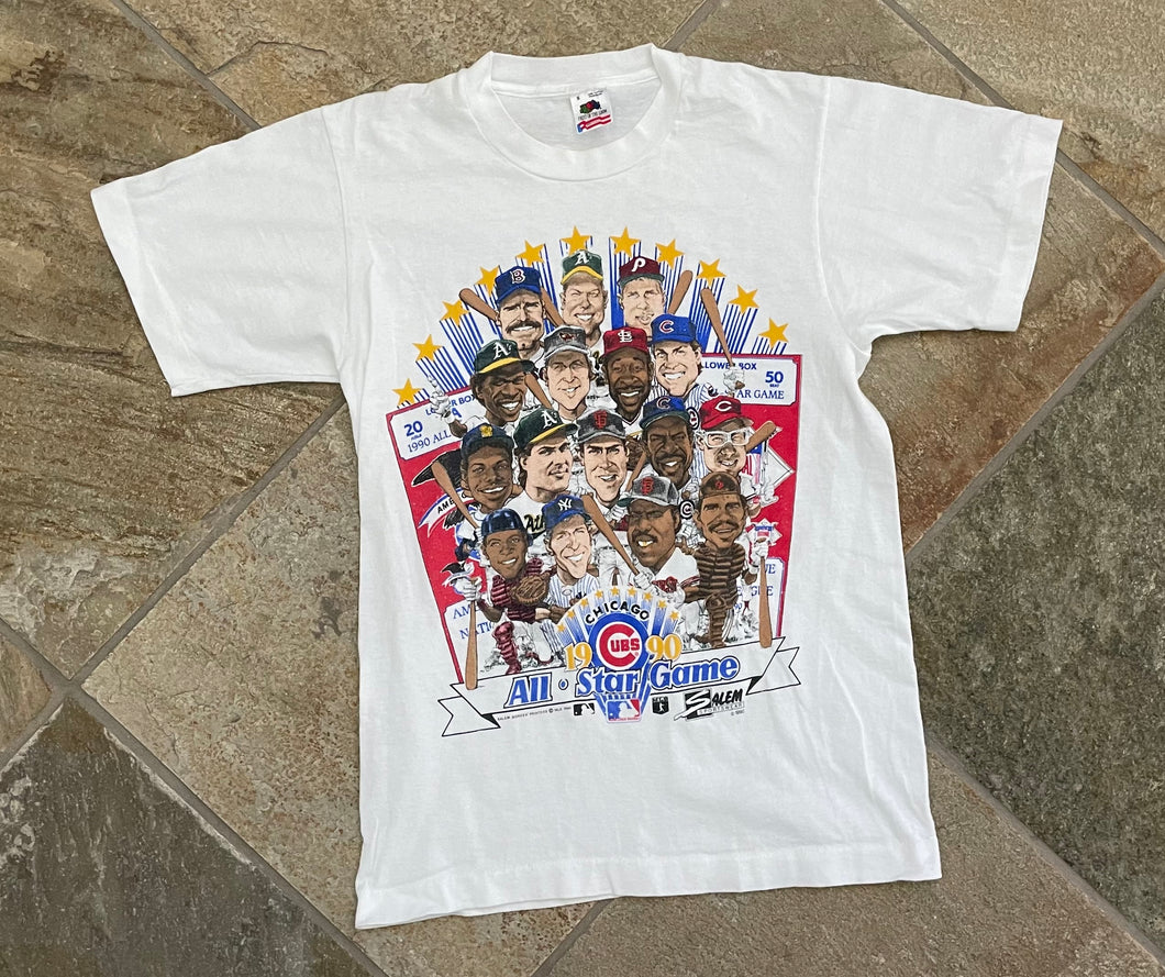 Vintage 1990 Chicago Cubs All Star Game Salem Baseball TShirt, Size Small