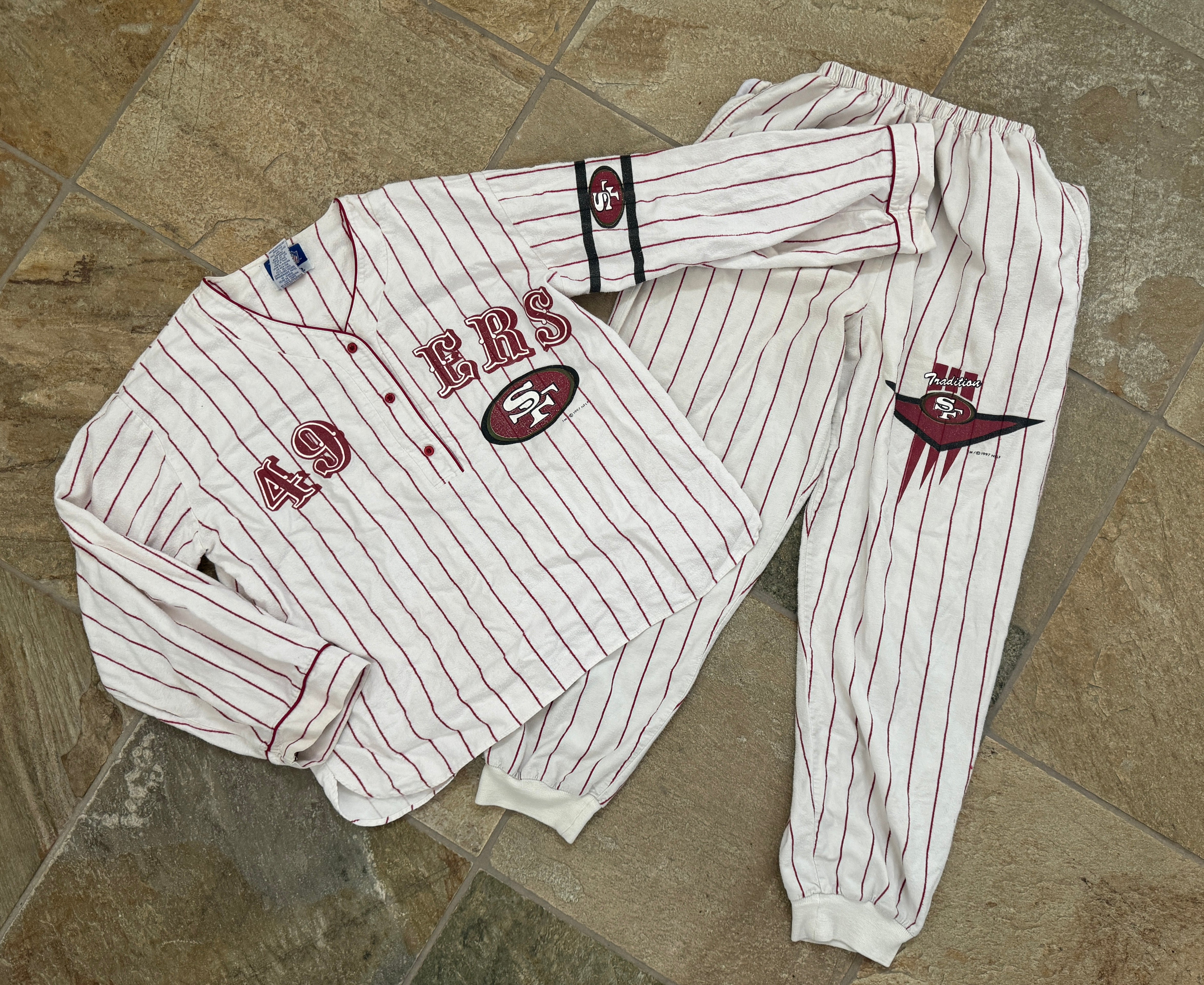 Vintage San Francisco 49ers Team NFL Esleep Flannel pajamas